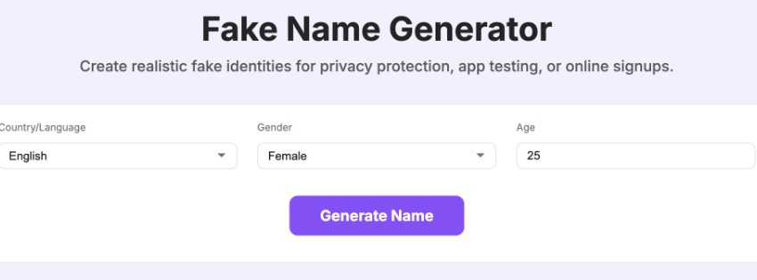 Fake Name Generator