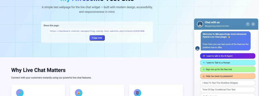 IMsupporting Hybrid Live Chat